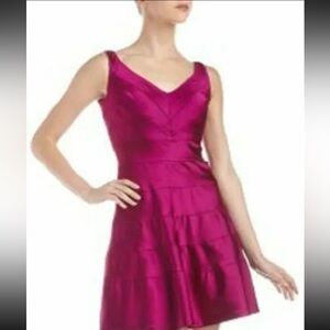 Suzi chin V-neck a line dress